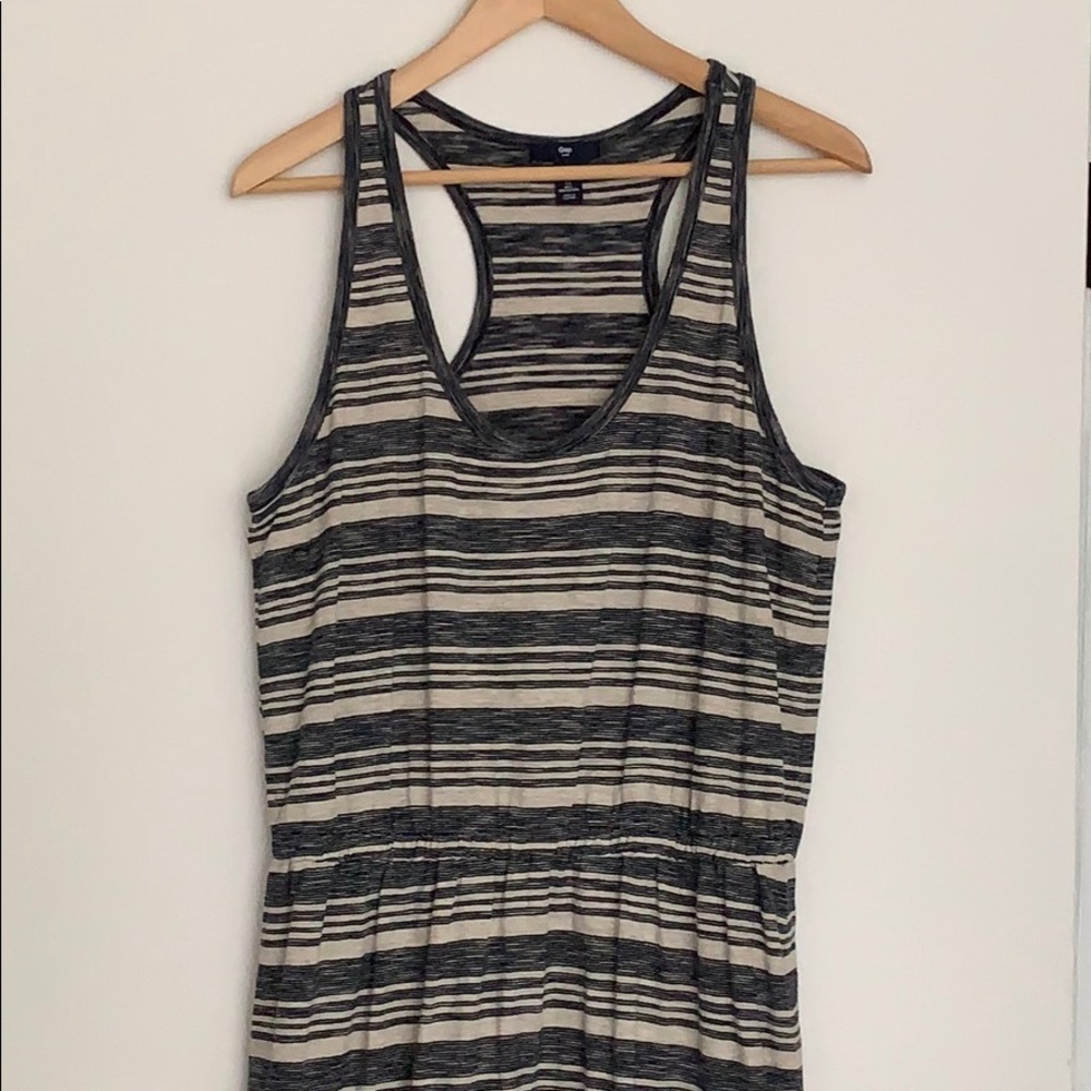 GAP Navy blue and cream maxi dress